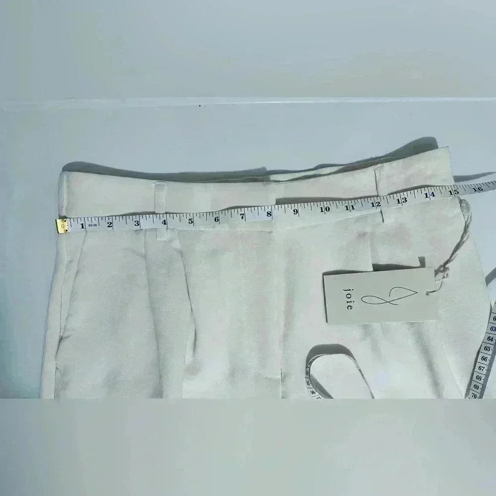 Joie Winter White Pleated Trouser Pants, Women’s Size 6, 100% Polyester. NWT - Picture 7 of 12